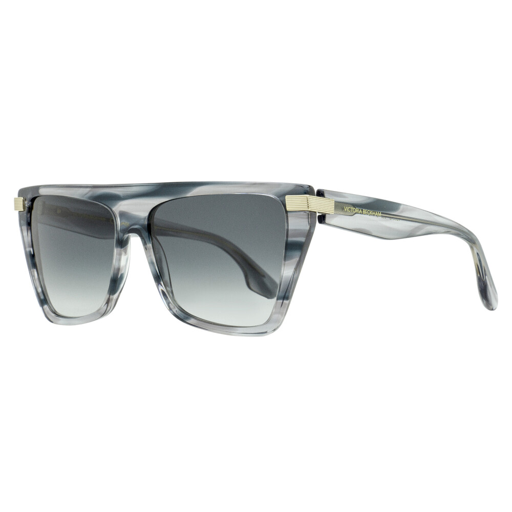 Victoria Beckham Tapered Rectangle Sunglasses VB684S 035 Gray Horn 57mm